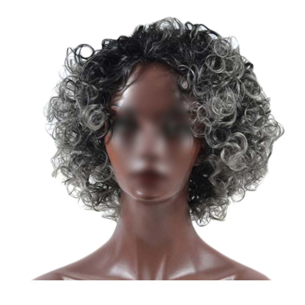 Black Grey Afro Short Curly Wigs Fluffy Wavy Synthetic Hair Wig 2Tone DobaDealsexpress.shopBlack Grey Afro Short Curly Wigs Fluffy Wavy Synthetic Hair Wig 2Tone NaturalHighlights
Hair Wig length: approx 30cm11.8 inches. Package included: 1x full hair wig.
The hair ornaments are not included. There might be a little bit color differ