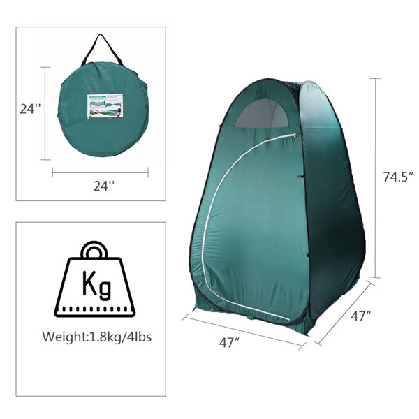 Portable Outdoor Pop-up Toilet Dressing Fitting Room Privacy Shelter TDobaDealsexpress.shopToilet Dressing Fitting Room Privacy Shelter Tent Army GreenDetails

 
Introductions:Specially designed to offer privacy you need at your campground; the Portable Outdoor Pop-up Toilet Dressing Fitting Room Privacy Shelter Te
