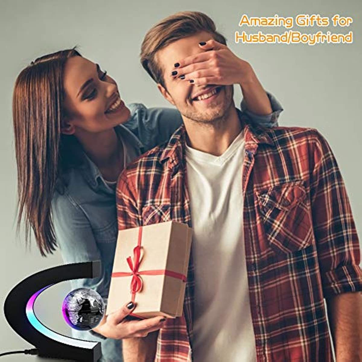 Magnetic Levitating Globe with LED Light; Cool Tech Gift for Men FatheDobaDealsexpress.shopKids; Floating Globes World Desk Gadget DecorDetails
LEVITATION GLOBE - Globe floating in midair by the magnetic force from bottom and top of frame. 3 LED beads in frame shows Purple; Pink &amp; Cyan colors. Am