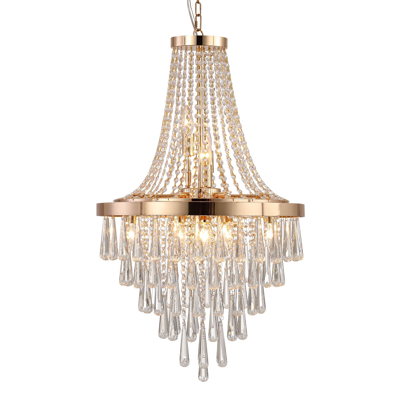 Gold Crystal Chandeliers,Large Contemporary Luxury Ceiling Lighting foDobaDealsexpress.shopGold Crystal Chandeliers,Large Contemporary Luxury Ceiling LightingHighlights
Modern Crystal Chandelier: Selected the TOP K9 crystal and the highest standards in the industry have been adopted from the manufacturing stage. Modern Cr