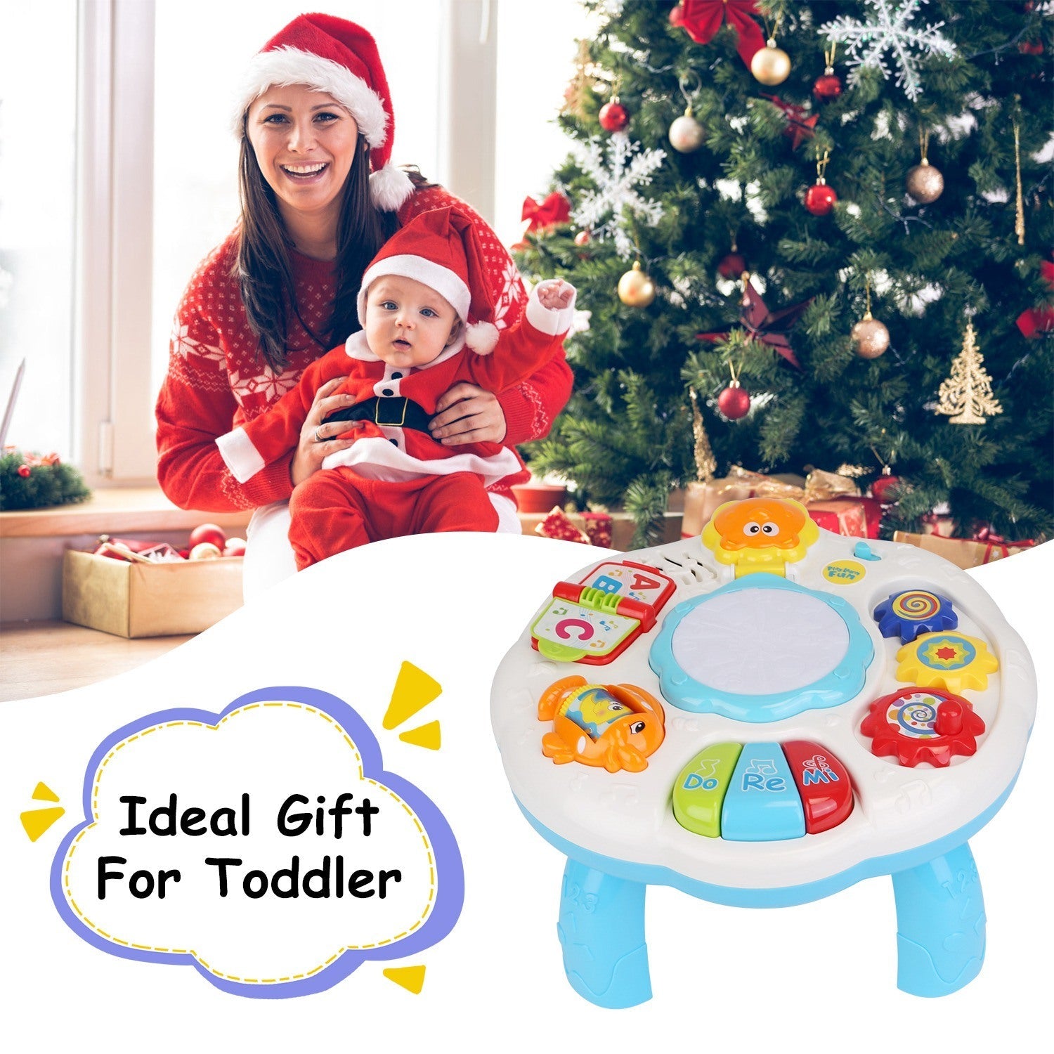 Toddler Musical Learning Table Educational Baby Toys Musical Activity DobaDealsexpress.shopToddler Musical Learning Table Educational Baby Toys Musical Activity Table Learning CenterHighlights
A practical educational toy to improve baby’s music sentiment, hearing development, color recognition and exploring spirit.
Different from other dull musi