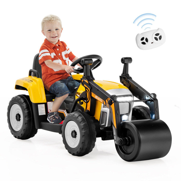 12V Kids Ride on Road Roller with 2.4G Remote ControlDobaDealsexpress.shop12V Kids RideHighlights
Realistic Road Roller for Pretend Play: Designed with an adjustable arm and flexible drum roller, the kids ride on road roller not only brings kids drivin