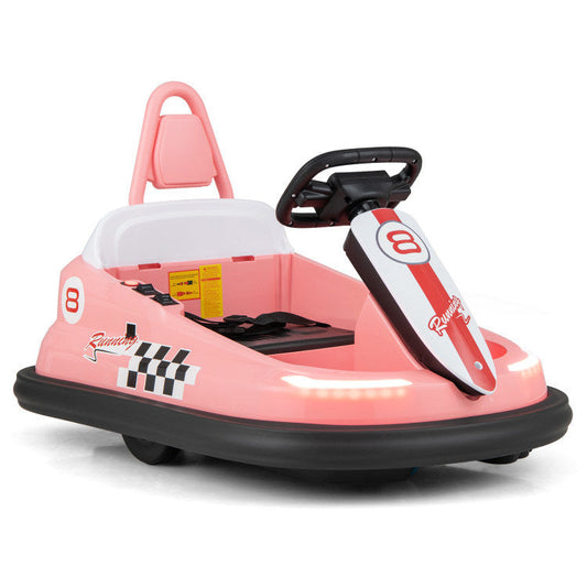 6V kids Ride-on Bumper Car with 360° Spinning and Dual MotorsDobaDealsexpress.shop6V kids Ride-Highlights
Exciting yet Safe Bumping: Equipped with dual motors and a rechargeable battery, this electric bumper car allows kids to enjoy a long time of exciting bum