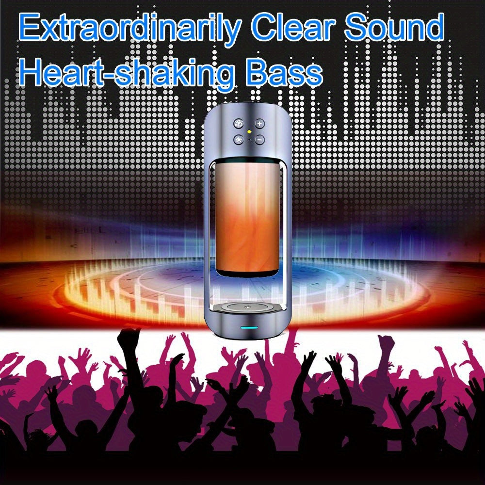 Portable Wireless Flame LED Speaker With Wireless Charger; Speaker WitDobaDealsexpress.shop10 Hours Working Time; 10W Speaker BT 4Details