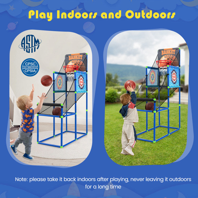 Kids Basketball Arcade Game with Electronic Scoreboard and Sound EffecDobaDealsexpress.shopKids Basketball Arcade GameHighlights
2-in-1 Game Provides More Fun: This basketball arcade game is also available for sticky balls game, and the package includes 2 high rebound basketballs, a