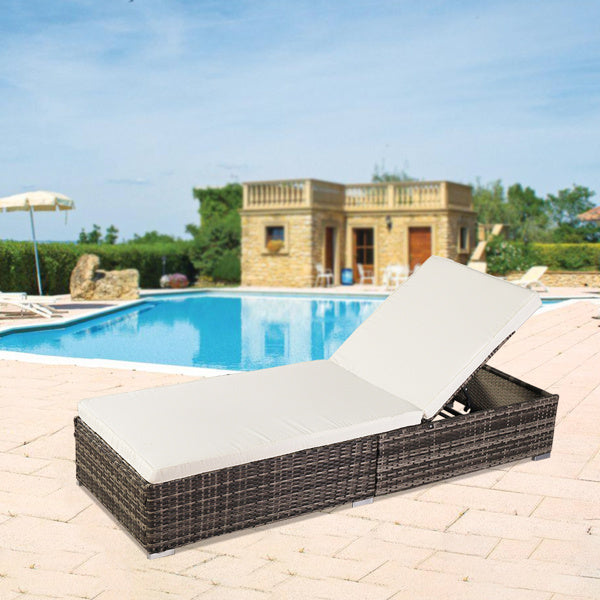 Outdoor Leisure Rattan Furniture Pool Bed / Chaise (Single Sheet)