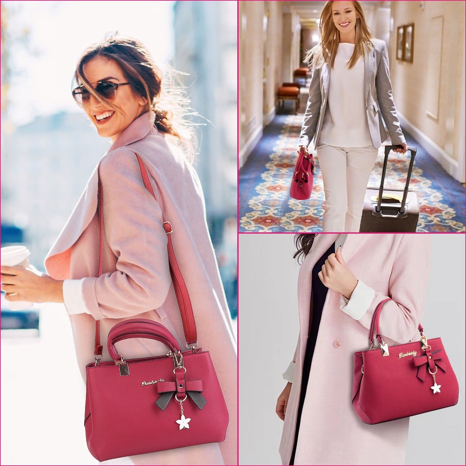 Women Soft Leather Handbag Tote Shoulder Crossbody Bag 7 Cells Zipper DobaDealsexpress.shopWomen Soft Leather Handbag Tote Shoulder Crossbody Bag 7 Cells Zipper Purse Handle BagDetails
*Features*:
**Soft &amp; Smooth PU Leather*:Fine stitching workmanship; made of premium PU leather and durable metal zipper; our tote bag offers you soft tou