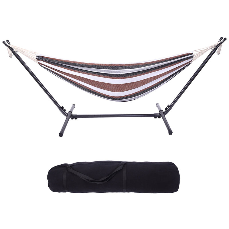 Free shipping  Hammock & Steel Frame Stand Swing Chair Home/Outdoor Backyard Garden Camp Sleep YJ