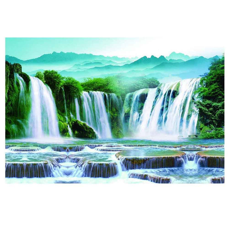 500 Piece Jigsaw Puzzle for Adults Landscape Wooden Art Puzzle Game; Waterfall