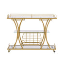 Golden Bar& Serving Cart with Wine Rack&Glass Holder for Home with WheDobaDealsexpress.shopGolden Bar& Serving CartHighlights
Simple and Elegant Design: The perfect curve and original design make it stand out from the crowd;
Large Stoage Unit: three levels for storing wine or pla