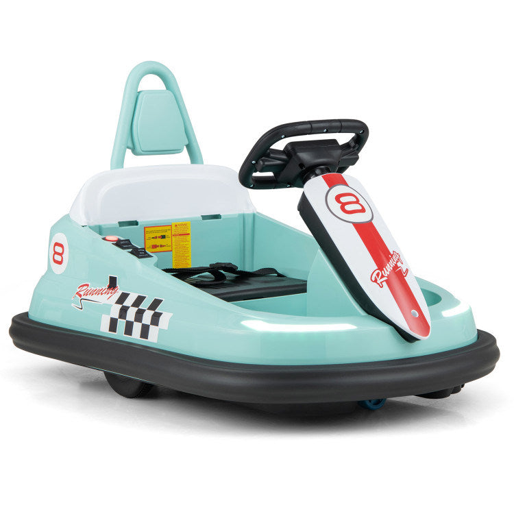 6V kids Ride-on Bumper Car with 360° Spinning and Dual MotorsDobaDealsexpress.shop6V kids Ride-Highlights
Exciting yet Safe Bumping: Equipped with dual motors and a rechargeable battery, this electric bumper car allows kids to enjoy a long time of exciting bum