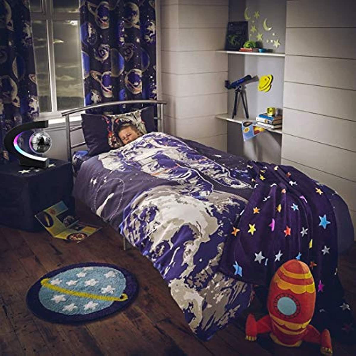 Magnetic Levitating Globe with LED Light; Cool Tech Gift for Men FatheDobaDealsexpress.shopKids; Floating Globes World Desk Gadget DecorDetails
LEVITATION GLOBE - Globe floating in midair by the magnetic force from bottom and top of frame. 3 LED beads in frame shows Purple; Pink &amp; Cyan colors. Am