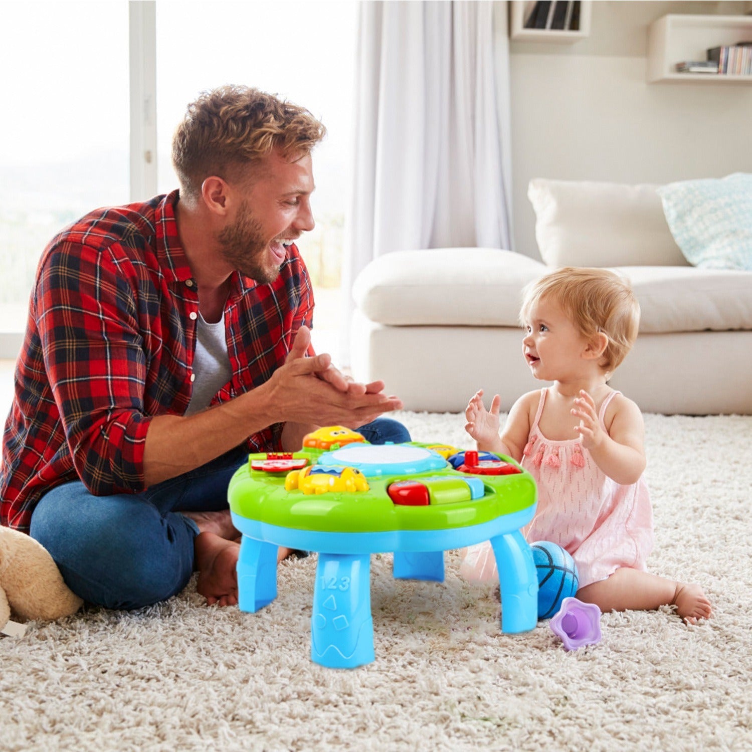 Toddler Musical Learning Table Educational Baby Toys Musical Activity DobaDealsexpress.shopToddler Musical Learning Table Educational Baby Toys Musical Activity Table Learning CenterHighlights
A practical educational toy to improve baby’s music sentiment, hearing development, color recognition and exploring spirit.
Different from other dull musi