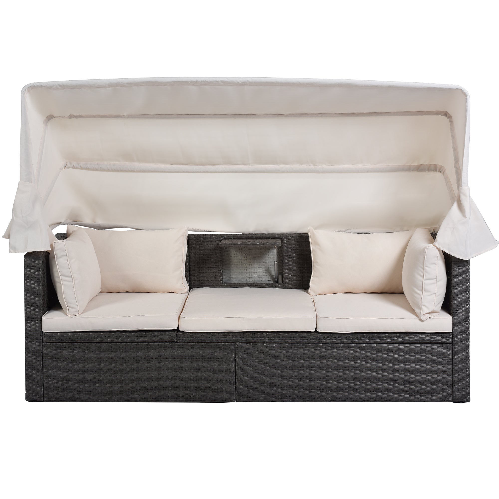 Outdoor Patio Rectangle Daybed with Retractable Canopy, Wicker FurnituDobaDealsexpress.shopRetractable Canopy, Wicker Furniture Sectional SeatingHighlights
This elegantly designed sectional sofa is perfect for the pool side, garden, patio or deck, offering the best in quality and comfort with tightly woven PE