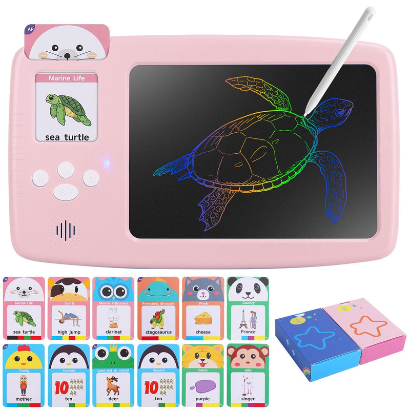 224 Words Toddler Learning Toy Talking Flash Cards with LCD Writing TaDobaDealsexpress.shopLCD Writing Tablet Preschool Educational Reading Drawing Machine Autism Sensory Toy 3+ YearsHighlights
Our kid learning toy allows children to listen, read, write and draw at the same time
Excellent partner for toddlers who are trying to learn basic words a