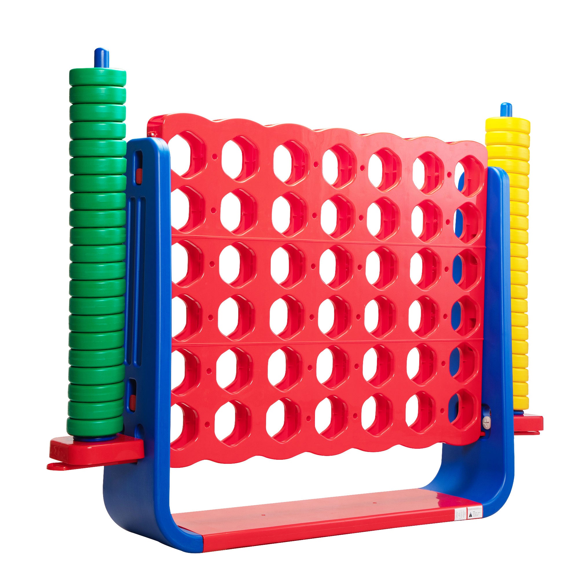 Jumbo 4-to-Score Game Set;  Giant Connect 4 with 42 Rings;  Indoor OutDobaDealsexpress.shop42 Rings; Indoor Outdoor Game SetDetails
Features:
[Giant 4-in-a-row Game Set]: A colorful finish with a 3D version, this 4-in-a-row game set brings more joy for both kids and parents. Perfect as a 