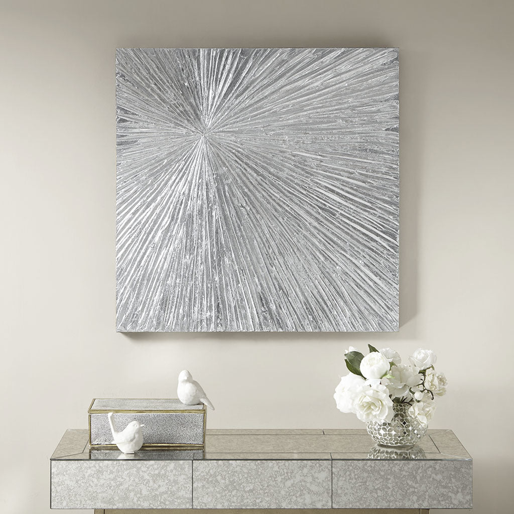 Hand Painted Dimensional Resin Wall ArtDobaDealsexpress.shopHand Painted Dimensional Resin Wall ArtSpecification
Main Color:Silver
Main Material:MDF
Details
Product Features:
Overall dimensions: 30"W x 30"H x 1.25"D
Metallic silver abstract art wall decor
Modern a