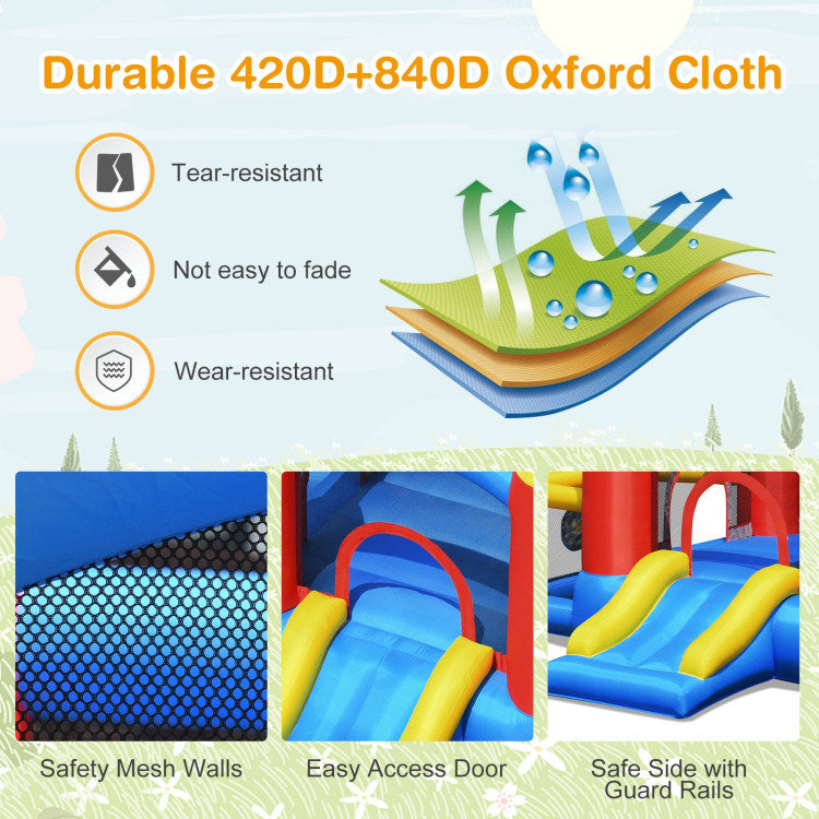 Inflatable Soccer Goal Ball Pit Bounce House Without BlowerDobaDealsexpress.shopInflatable Soccer Goal Ball Pit Bounce HouseHighlights
Experience Jumping Fun: The inflatable castle has a large jumping area for kids to play, which can inspire their interest in sports and avoid them to be i