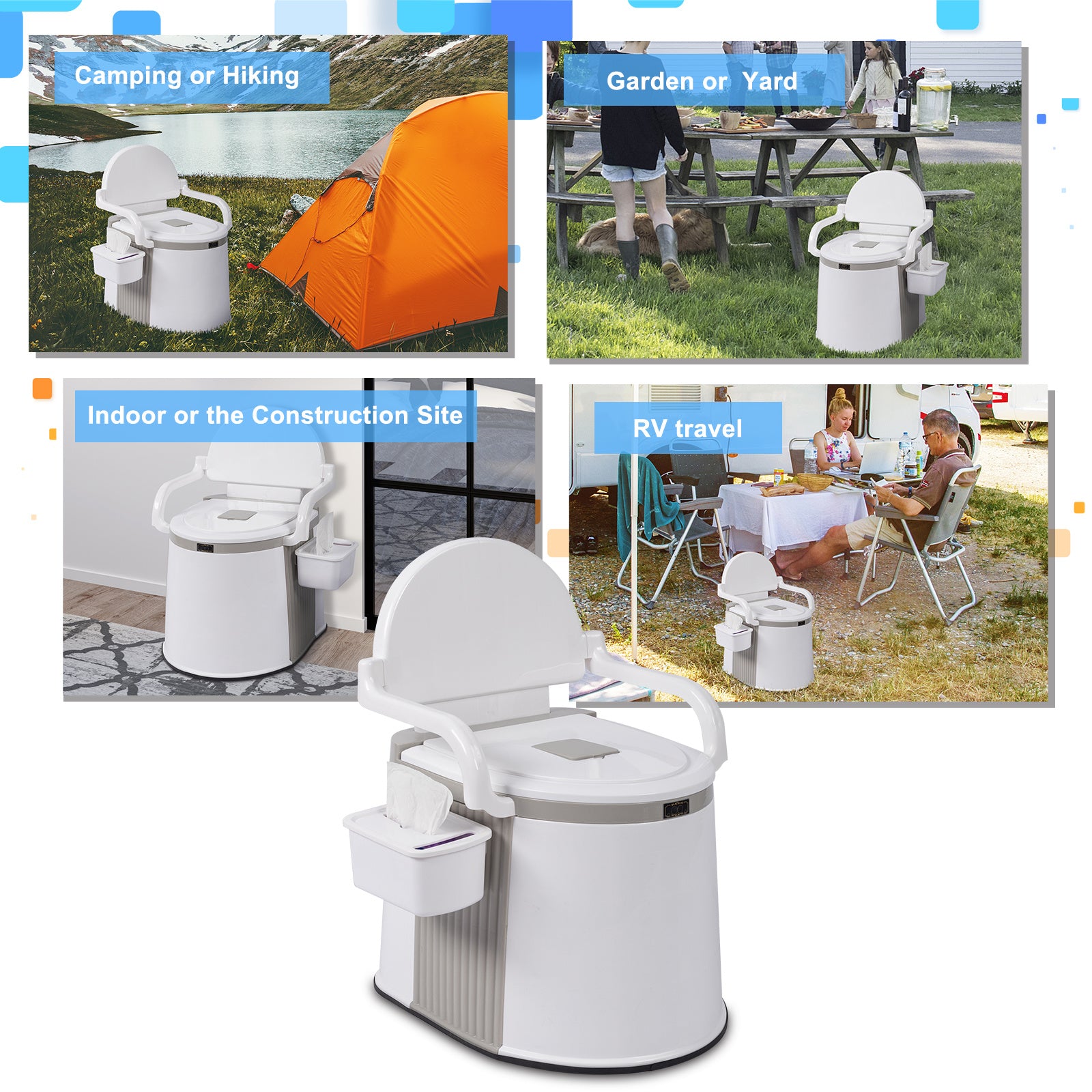Outdoor Portable Toilet/Portable Travel Toilet for Camping /Hiking ToiDobaDealsexpress.shopOutdoor Portable Toilet/Portable Travel ToiletDetails
Introductions:Simple and portable outdoor toilet, used in outdoor camping, rv self-driving travel, fishing, hiking, etc.
Features:1. Simple and portable outd