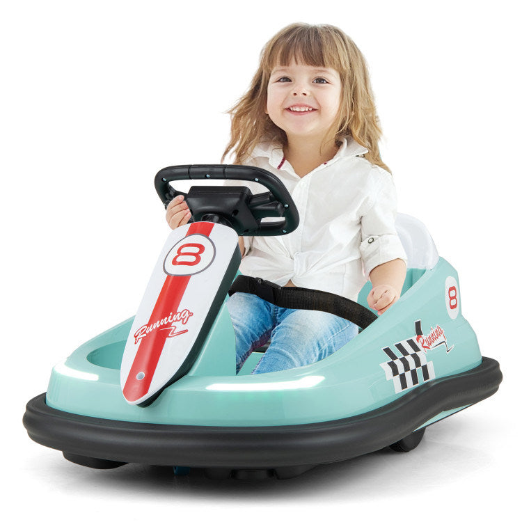 6V kids Ride-on Bumper Car with 360° Spinning and Dual MotorsDobaDealsexpress.shop6V kids Ride-Highlights
Exciting yet Safe Bumping: Equipped with dual motors and a rechargeable battery, this electric bumper car allows kids to enjoy a long time of exciting bum