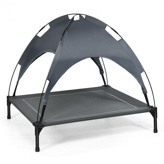 Portable Elevated Outdoor Pet Bed with Removable Canopy ShadeDobaDealsexpress.shopPortable Elevated Outdoor Pet BedHighlights
High-quality Materials and Stable Structure: The dog bed is made of high-quality iron pipes, which prevents rust and corrosion. With 4 non-slip feet, this