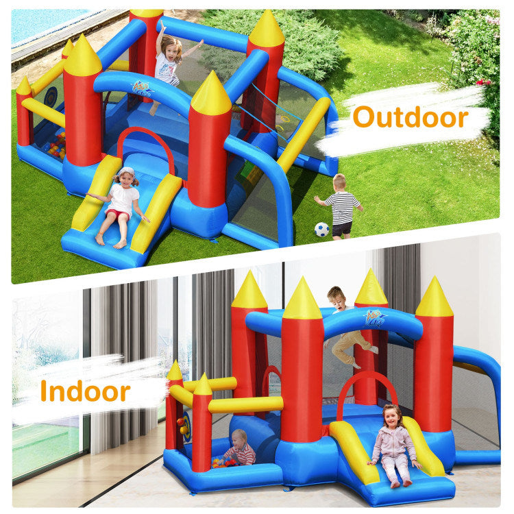 Inflatable Soccer Goal Ball Pit Bounce House Without BlowerDobaDealsexpress.shopInflatable Soccer Goal Ball Pit Bounce HouseHighlights
Experience Jumping Fun: The inflatable castle has a large jumping area for kids to play, which can inspire their interest in sports and avoid them to be i