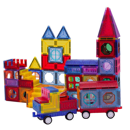 149 Pcs Magnetic Building Tiles Set for Kids with 2 Cars -Stronger 3D DobaDealsexpress.shop2 Cars -Stronger 3D Magnetic Building Blocks -Colorful STEM Magnetic Toys Develop Motor Skills & CreativityHighlights
Improve creativity - Children can create unlimited possibilities in the process of playing with magnetic blocks, improve hands-on skills and creativity, a