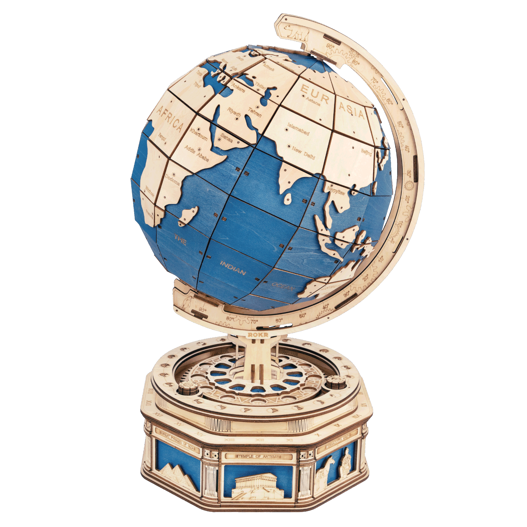 Robotime 567pcs Oversized DIY Rotatable 3D Globe Wooden Puzzle Game AsDobaDealsexpress.shopRobotime 567pcs Oversized DIY Rotatable 3D Globe Wooden Puzzle Game Assembly Toy GiftHighlights
The 3d puzzle is made of natural wood with smooth polished making it absolutely safe for kids. It will last for years and can be recycled with no harm to 