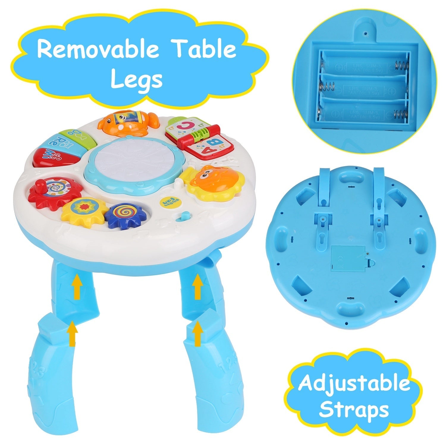 Toddler Musical Learning Table Educational Baby Toys Musical Activity DobaDealsexpress.shopToddler Musical Learning Table Educational Baby Toys Musical Activity Table Learning CenterHighlights
A practical educational toy to improve baby’s music sentiment, hearing development, color recognition and exploring spirit.
Different from other dull musi