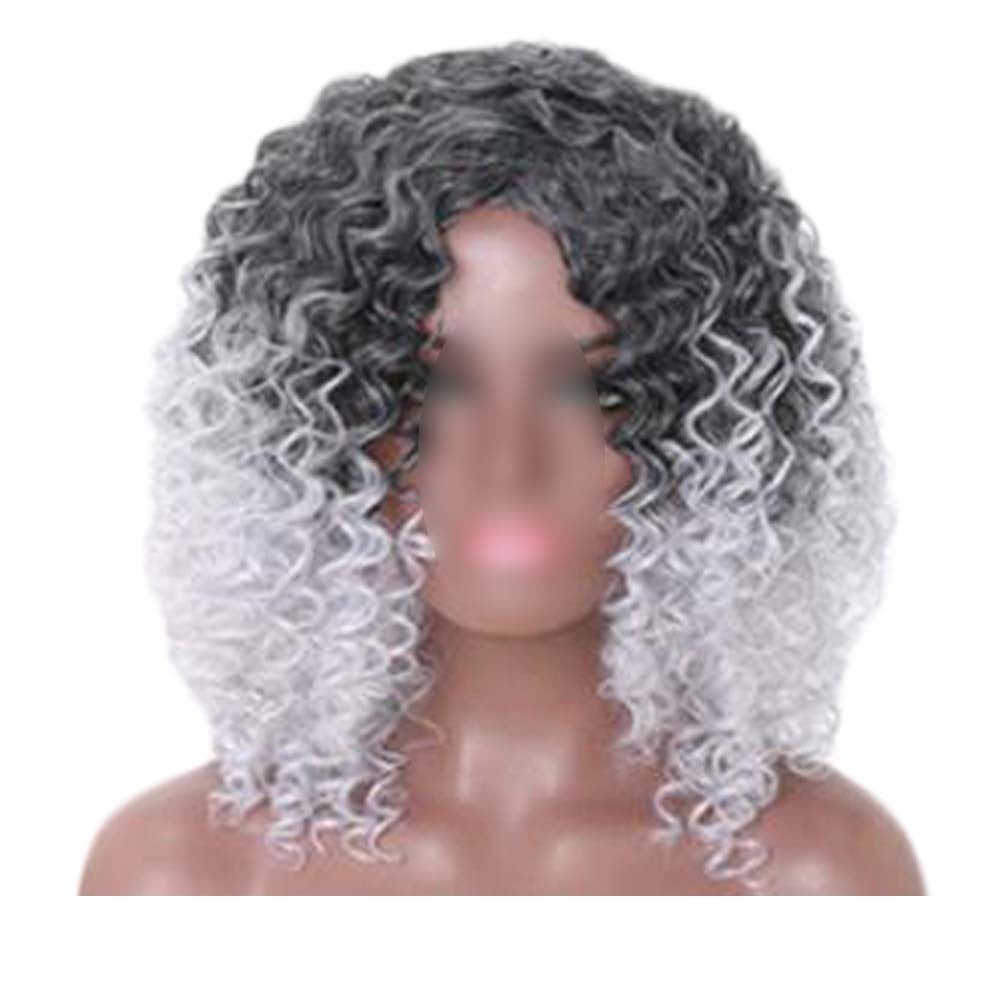Black Grey Afro Hair Wig 2Tone Short Curly Fluffy Wigs with Bangs SyntDobaDealsexpress.shopBlack Grey Afro Hair Wig 2Tone Short Curly Fluffy WigsHighlights
Hair Wig length: approx 40cm15.7 inches. Package included: 1x full hair wig.
The hair ornaments are not included. There might be a little bit color differ