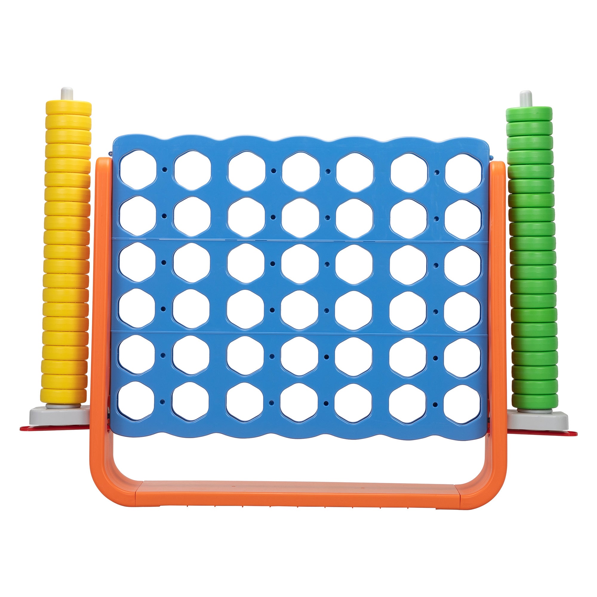 Jumbo 4-to-Score Game Set;  Giant Connect 4 with 42 Rings;  Indoor OutDobaDealsexpress.shop42 Rings; Indoor Outdoor Game SetDetails
Features:
[Giant 4-in-a-row Game Set]: A colorful finish with a 3D version, this 4-in-a-row game set brings more joy for both kids and parents. Perfect as a 