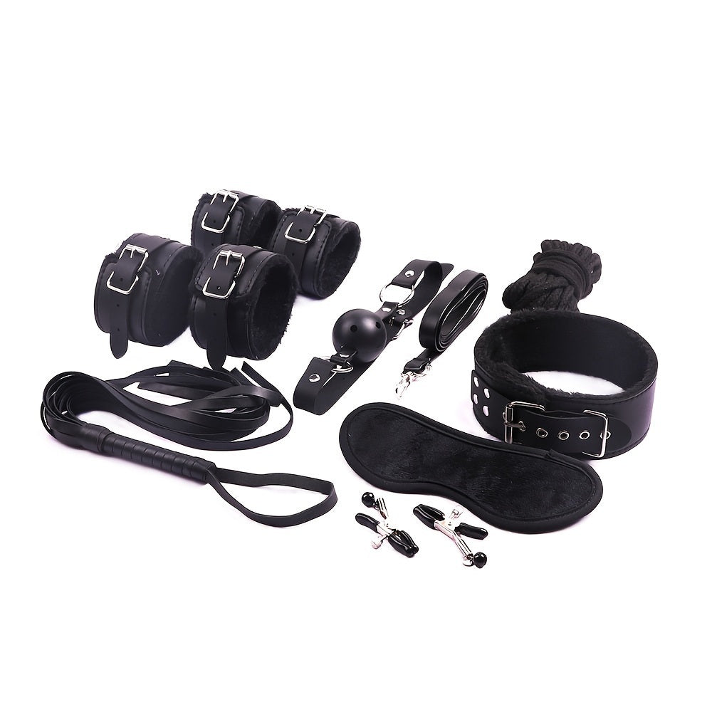BDSM Bondage Set; Erotic Bed Games; Adults Handcuffs; Nipple Clamps; WDobaDealsexpress.shopBDSM Bondage Set; Erotic Bed Games; Adults Handcuffs; Nipple Clamps; Whip Spanking Anal Plug Vibrator SM Kit; Sex ToysDetails