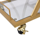 Golden Bar& Serving Cart with Wine Rack&Glass Holder for Home with WheDobaDealsexpress.shopGolden Bar& Serving CartHighlights
Simple and Elegant Design: The perfect curve and original design make it stand out from the crowd;
Large Stoage Unit: three levels for storing wine or pla