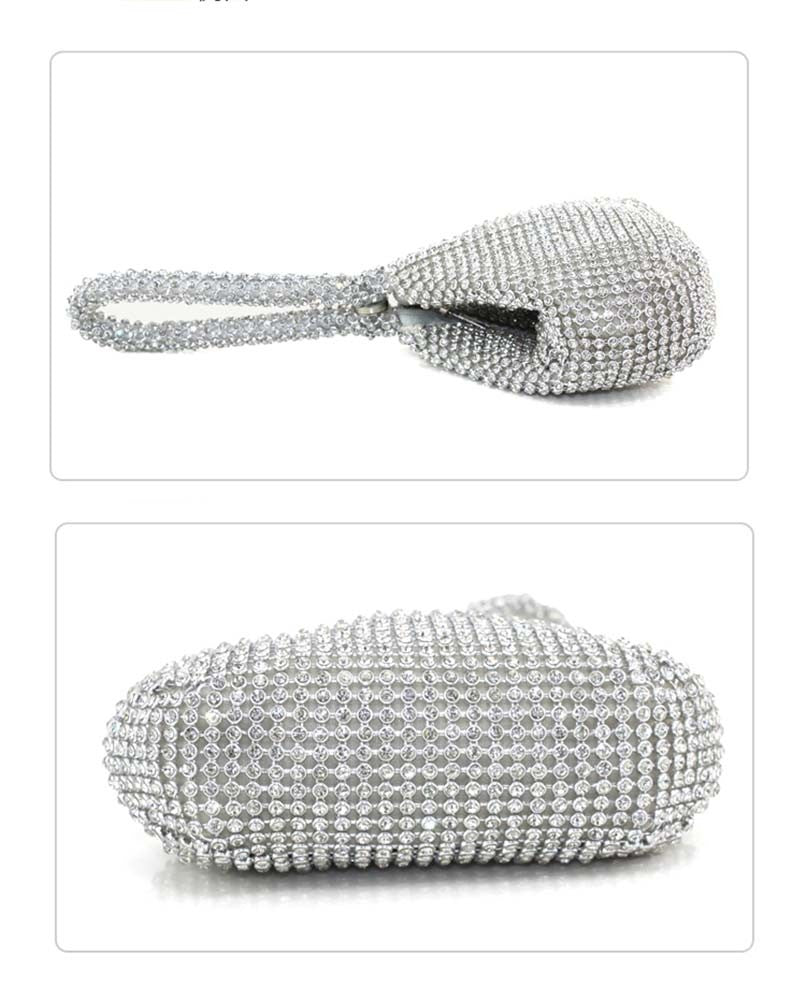 Triangle Full Rhinestones Women's Evening Clutch Bag Ladies Small HandDobaDealsexpress.shopEvening Clutch Bag Ladies Small Handbag, SilverHighlights
Size: 15.5x3.5x12.5cm / 6.1"x1.4”x4.9“
Filled with rhinestones to add a touch of color to your outfit!
Style: Clutch Bag/HandBag.
The mini handbag. Excell