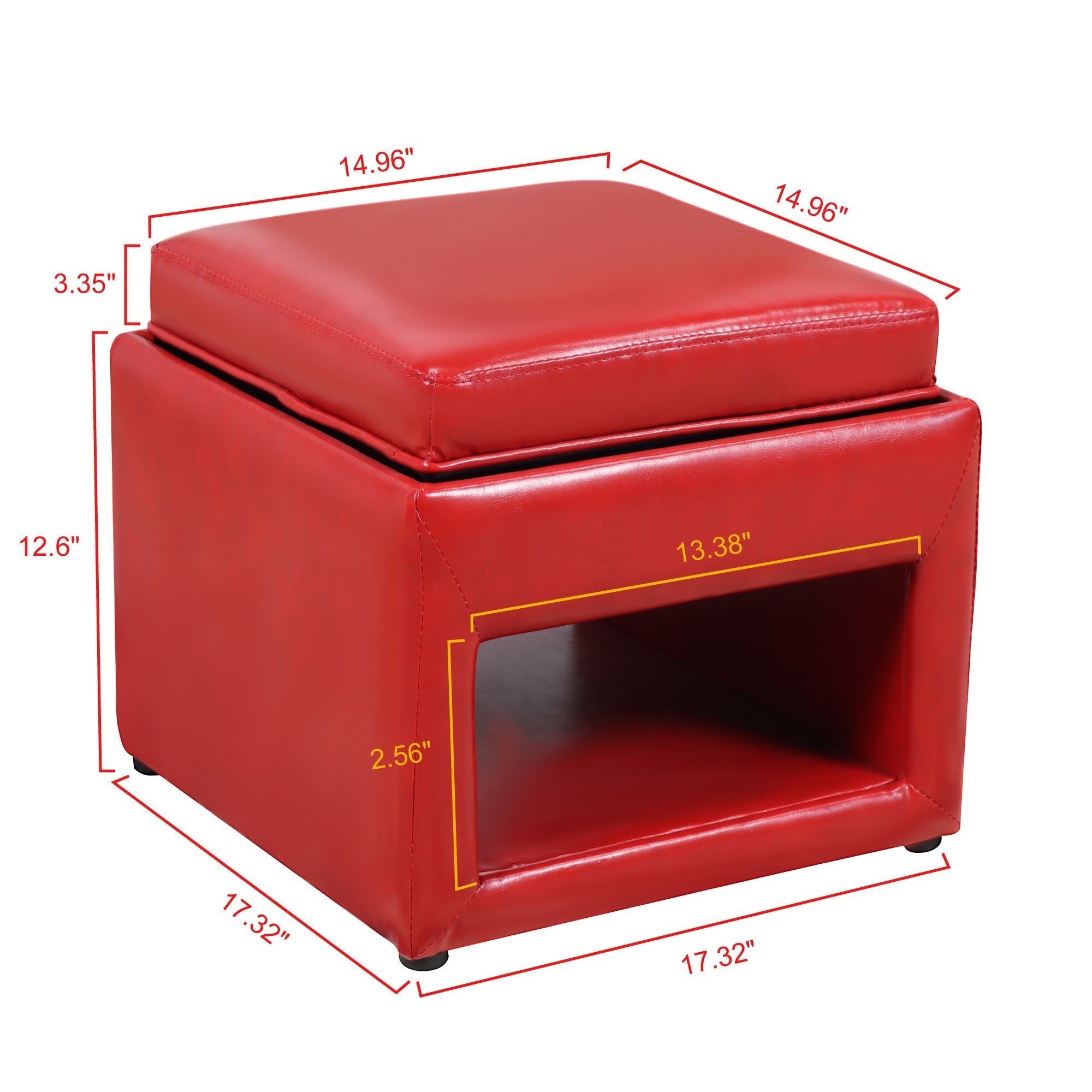 Stylish Faux Leather Upholstered Storage Ottoman with Tray Square FootDobaDealsexpress.shopStylish Faux Leather Upholstered Storage OttomanHighlights
Contemporary Style: faux leather surface and unique style will add extra modern and gorgeous to your space.
Multifunctional: It's a convenient storage ott