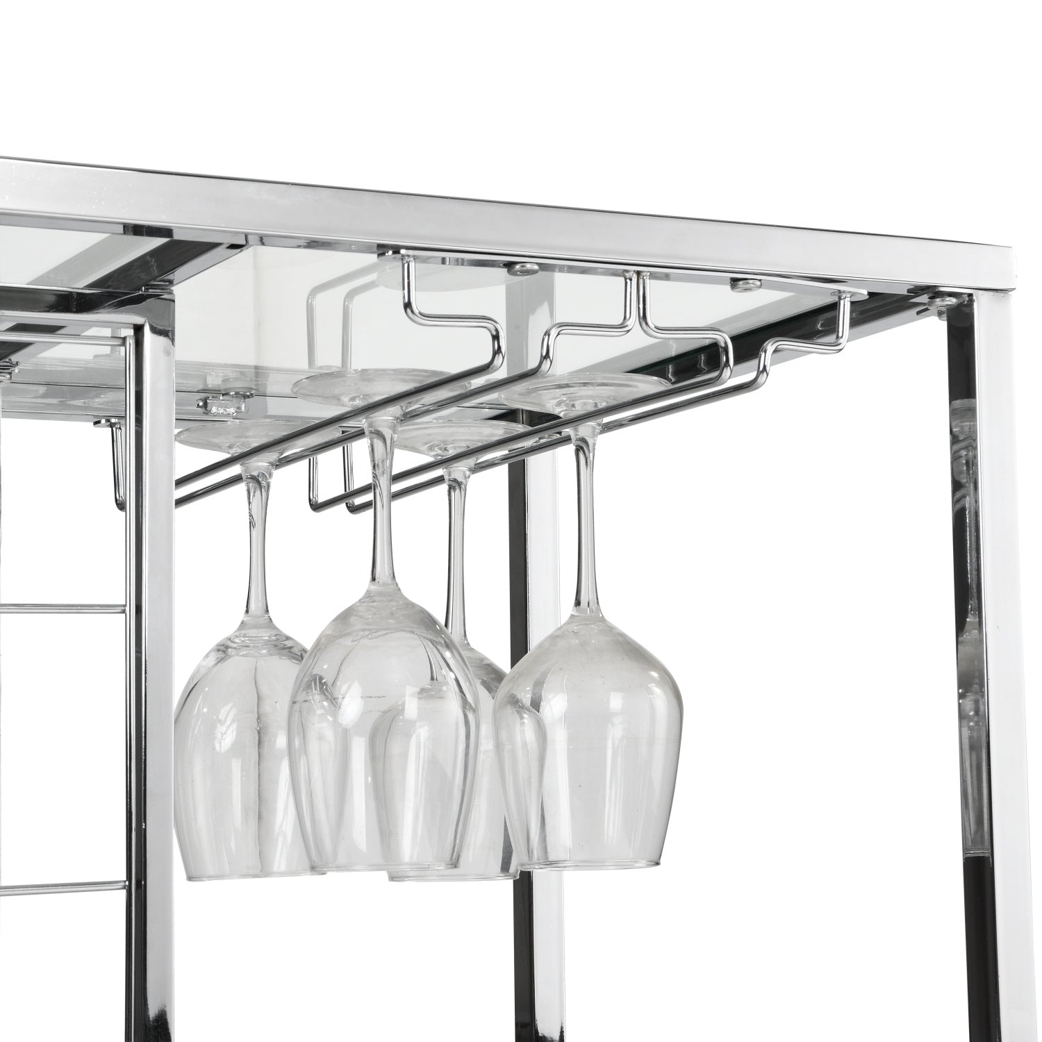 Bar Serving Cart with Glass Holder and Wine Rack, 3-Tier Kitchen TrollDobaDealsexpress.shopBar Serving CartHighlights
BIG STORAGE: 12 bottles,12 stemware racks and 8 cups can be holded. Other cups or trays can be put on the three glasses
STURDY TEMPERED GLASSES: 5mm thick
