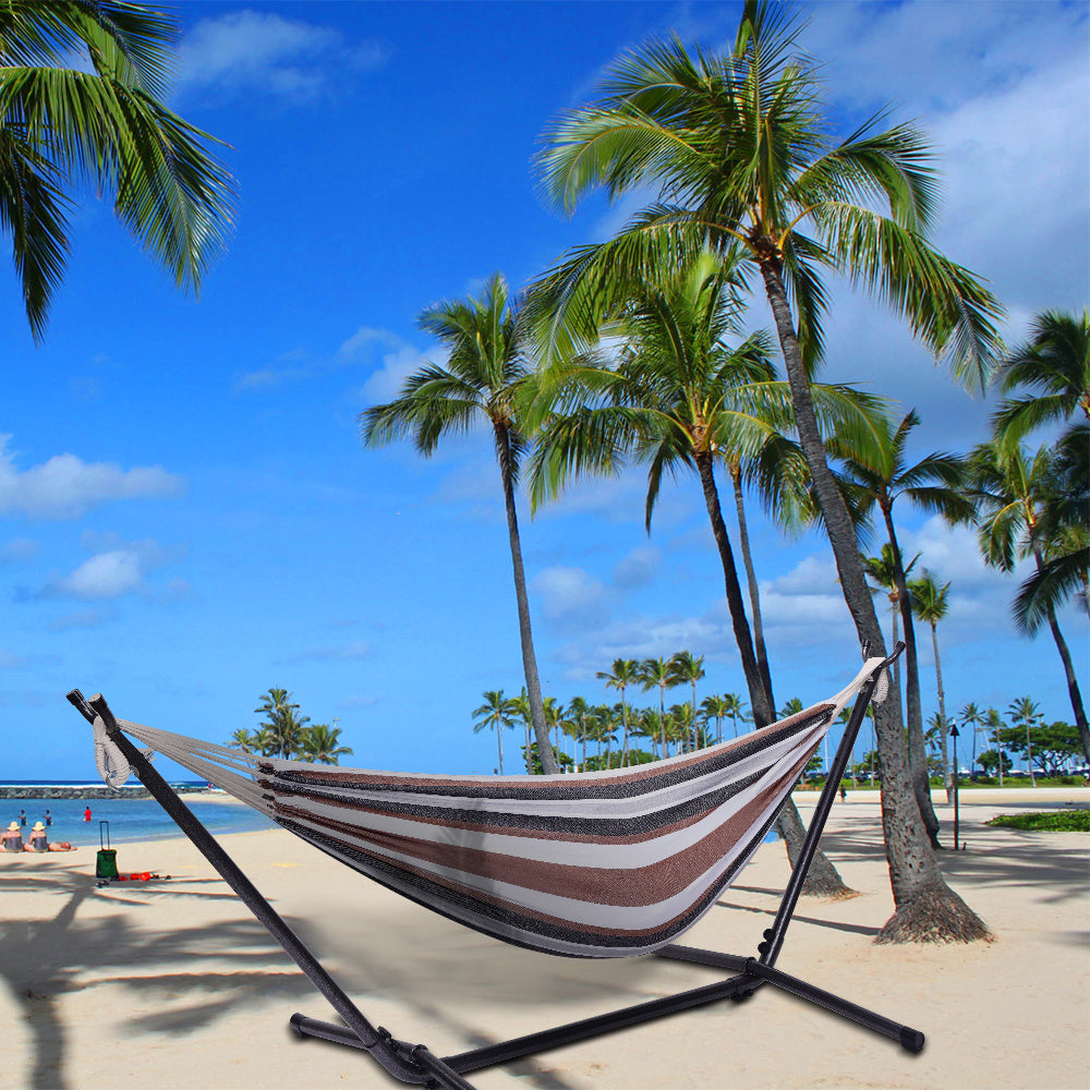 Free shipping  Hammock & Steel Frame Stand Swing Chair Home/Outdoor BaDobaDealsexpress.shopFree shipping Hammock & Steel Frame Stand Swing Chair Home/Outdoor Backyard Garden Camp Sleep YJHighlights
Easy to carry, safe and comfortable , Stretches for your full body length
Easy to hang and assembly
Durable and comfortable material makes it provide exce