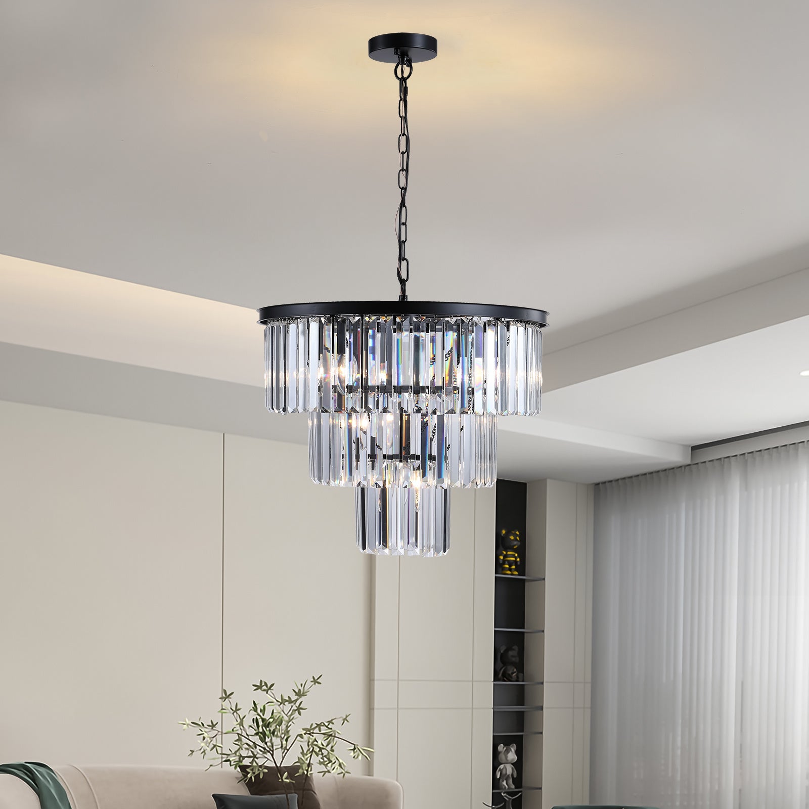 Black Luxury Crystal Chandelier Modern Chandeliers Lights Fixture HangDobaDealsexpress.shopBlack Luxury Crystal Chandelier Modern Chandeliers Lights Fixture Hanging Pendant Light FixtureHighlights
Modern Crystal Chandelier: Selected the TOP K9 crystal and the highest standards in the industry have been adopted from the manufacturing stage. Modern Cr