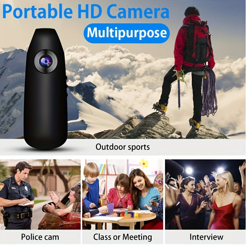 Small Body Cameras; 1080P Full HD Mini Camera Body Wear Camera; Bike Cameras Cycling Video Recorder; Portable Pocket Body Cams With Back Clip; Video & Audio Recording; Motion Activated