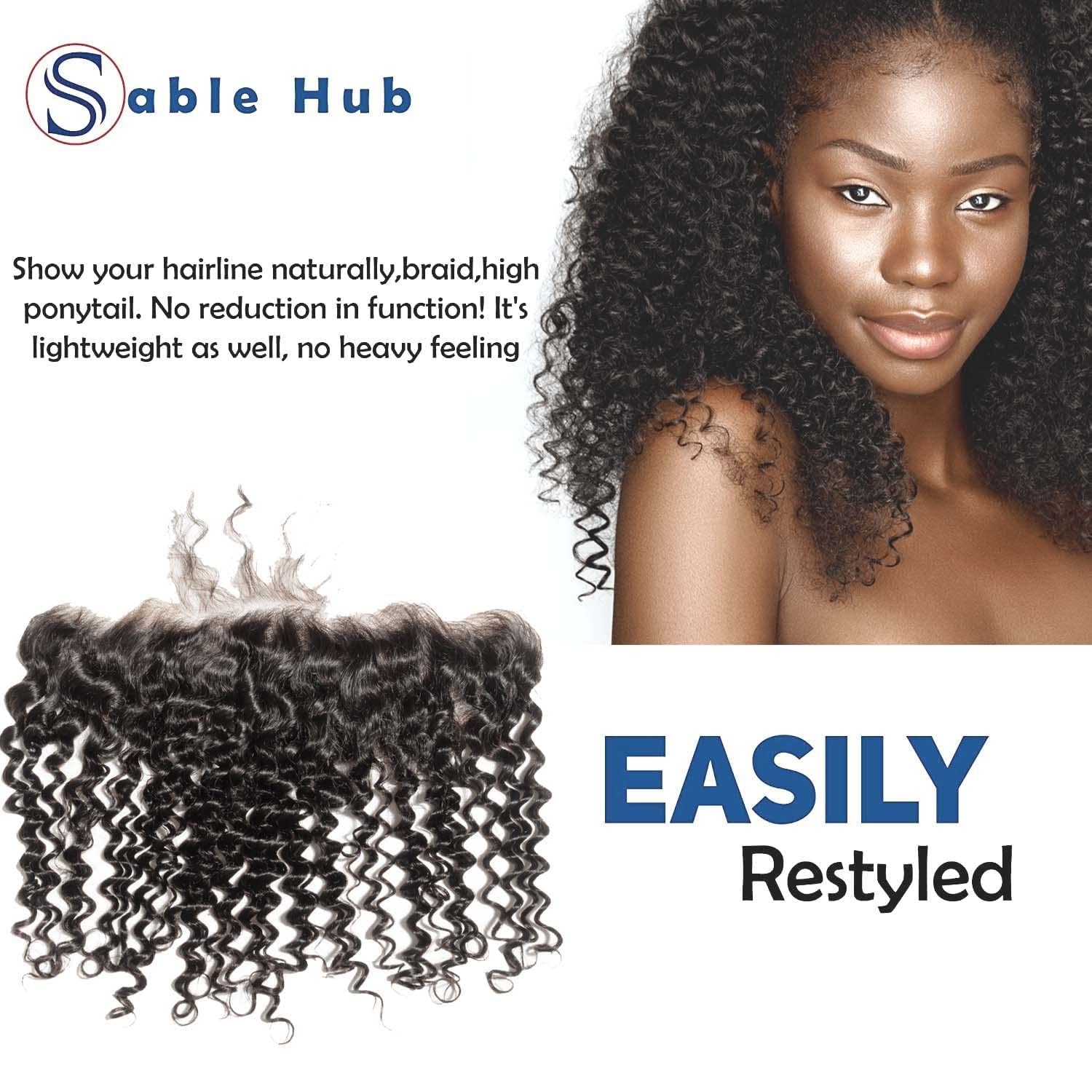 Sable Hub Frontal Lace Kinky Curly Women Hair Bundle Natural Human | 1DobaDealsexpress.shop100% Unprocessed Brazilian Transparent 13XHD Virgin Kinky Curl Pre Plucked Baby Hair ExtensionHighlights
BODY WAVE HAIR BUNDLE: The hair is 100% Unprocessed Brazilian Virgin Hair, Transparent Front Lace, Extremely Soft Touch and Natural Appearances and Ends. 
