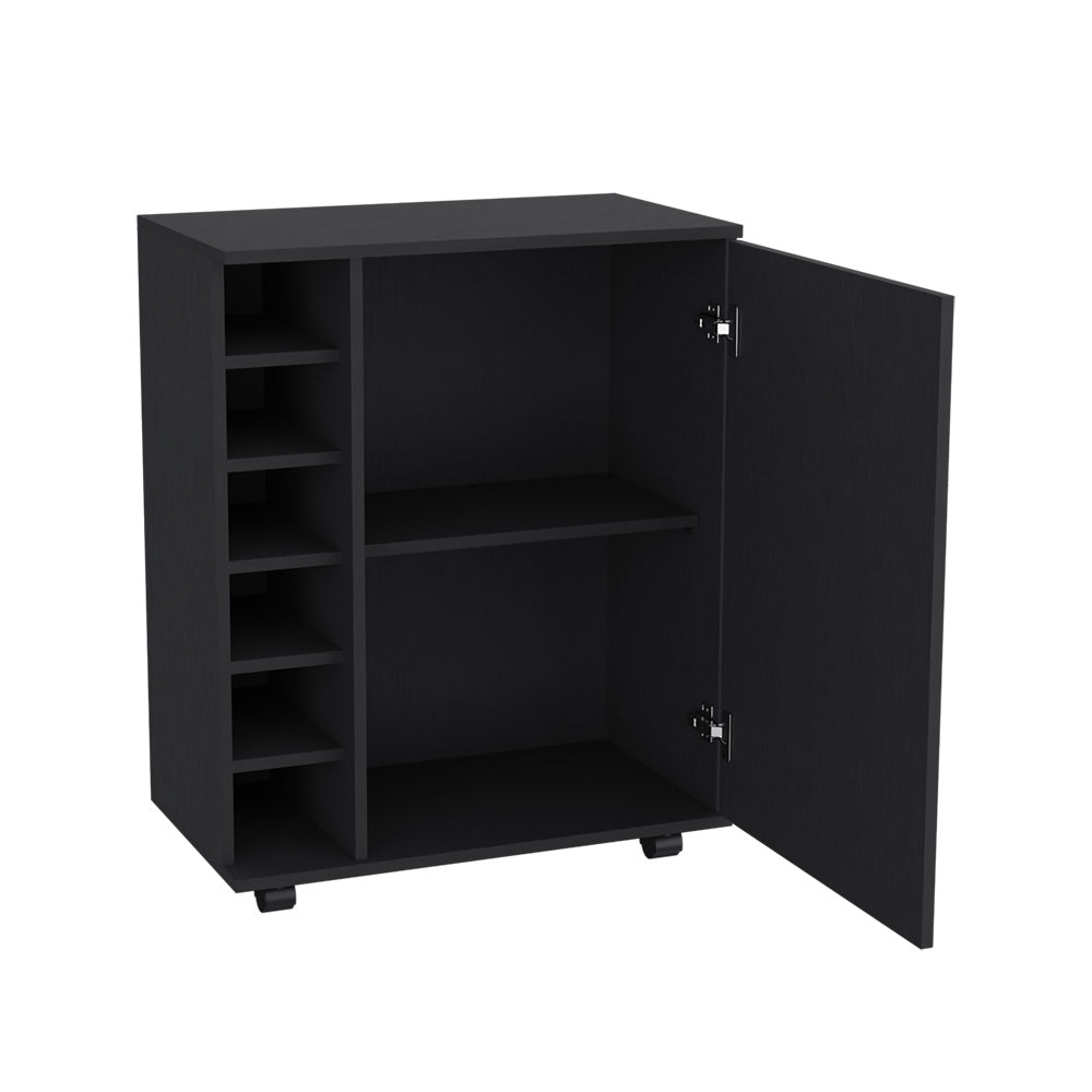 Bar Cart Cisco, Living Room, BlackDobaDealsexpress.shopBar Cart Cisco, Living Room, BlackSpecification
Main Color:Black
Filler:Particle Board
Main Material:Engineered Wood
Details
Product Features:
Integrated Bottle Storage: Dedicated built-in rack accom