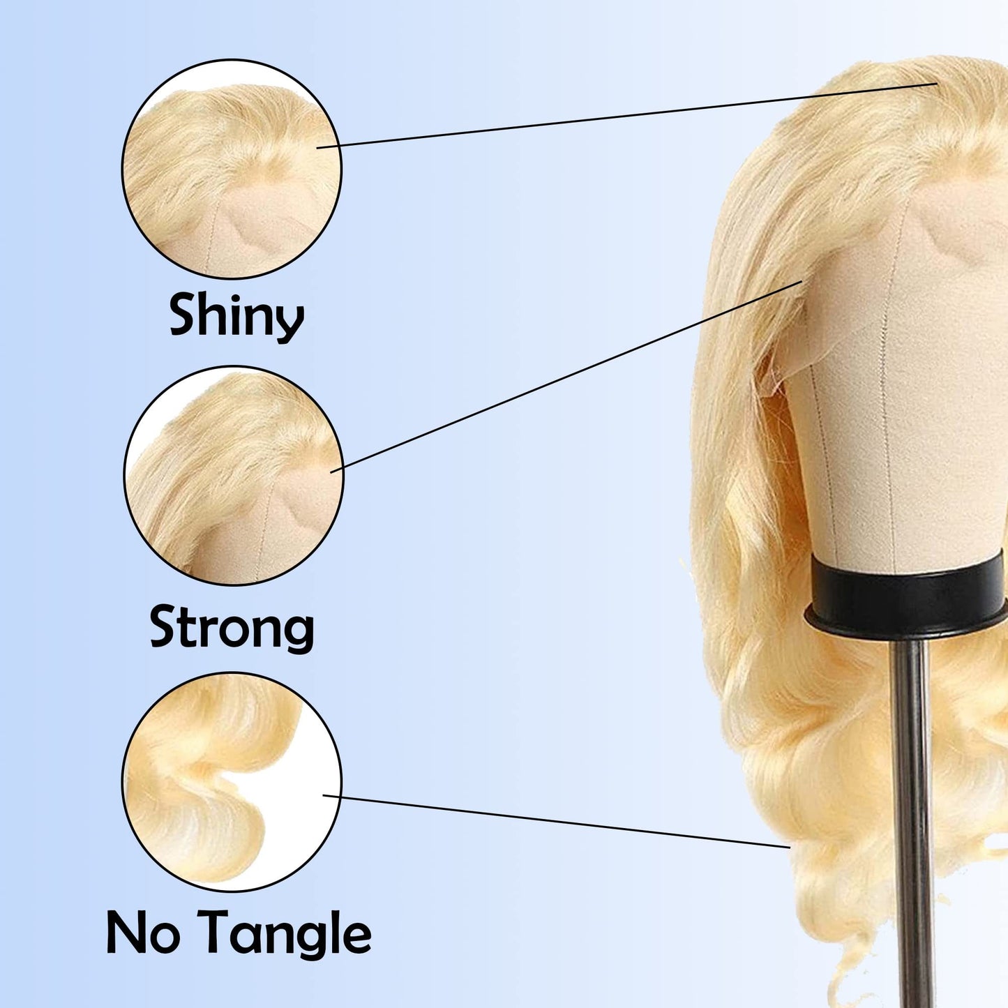 Sable Hub 613 Blonde 4x4 Lace Front Closure Wig Straight Human Hair Brazilian Human Hair Wigs for Women Pre plucked 150 Density 613 Blonde Transparent Lace Frontal Wig with Baby Hair 150% Density