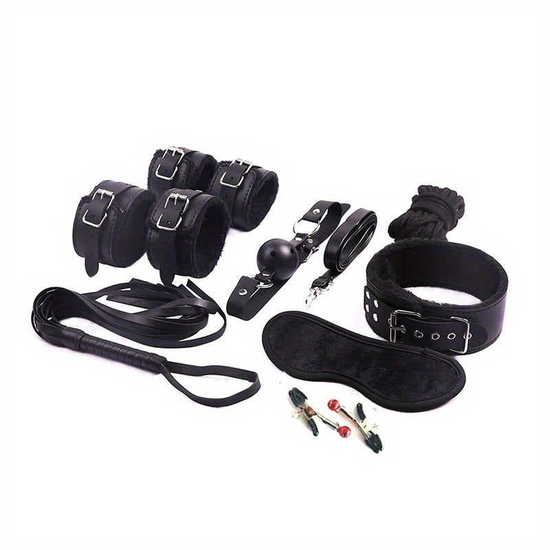 BDSM Bondage Set; Erotic Bed Games; Adults Handcuffs; Nipple Clamps; WDobaDealsexpress.shopBDSM Bondage Set; Erotic Bed Games; Adults Handcuffs; Nipple Clamps; Whip Spanking Anal Plug Vibrator SM Kit; Sex ToysDetails