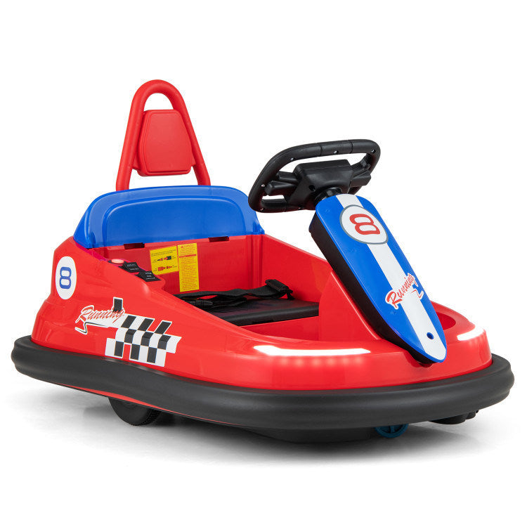 6V kids Ride-on Bumper Car with 360° Spinning and Dual MotorsDobaDealsexpress.shop6V kids Ride-Highlights
Exciting yet Safe Bumping: Equipped with dual motors and a rechargeable battery, this electric bumper car allows kids to enjoy a long time of exciting bum