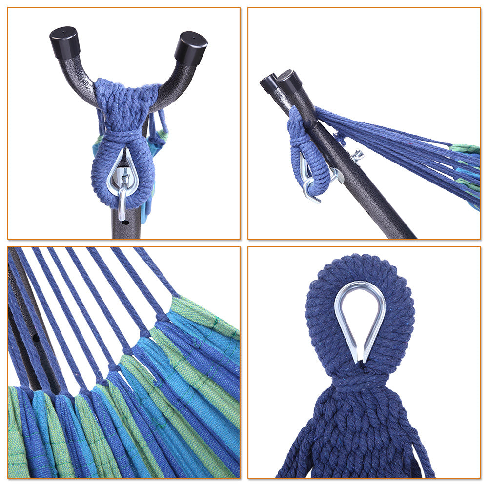Free shipping  Hammock & Steel Frame Stand Swing Chair Home/Outdoor BaDobaDealsexpress.shopFree shipping Hammock & Steel Frame Stand Swing Chair Home/Outdoor Backyard Garden Camp Sleep YJHighlights
With a hammock, a hammock stand and a handbag included , Compact, lightweight and portable for easy carrying and storage
Could bear up to 135Kg weight to 