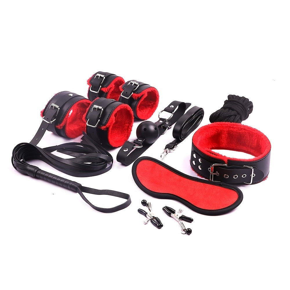 BDSM Bondage Set; Erotic Bed Games; Adults Handcuffs; Nipple Clamps; WDobaDealsexpress.shopBDSM Bondage Set; Erotic Bed Games; Adults Handcuffs; Nipple Clamps; Whip Spanking Anal Plug Vibrator SM Kit; Sex ToysDetails
