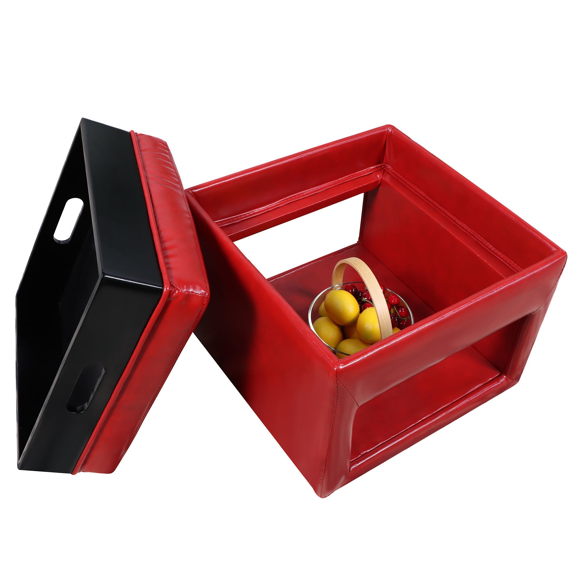 Stylish Faux Leather Upholstered Storage Ottoman with Tray Square FootDobaDealsexpress.shopStylish Faux Leather Upholstered Storage OttomanHighlights
Contemporary Style: faux leather surface and unique style will add extra modern and gorgeous to your space.
Multifunctional: It's a convenient storage ott