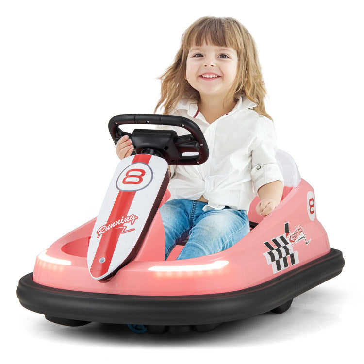 6V kids Ride-on Bumper Car with 360° Spinning and Dual MotorsDobaDealsexpress.shop6V kids Ride-Highlights
Exciting yet Safe Bumping: Equipped with dual motors and a rechargeable battery, this electric bumper car allows kids to enjoy a long time of exciting bum