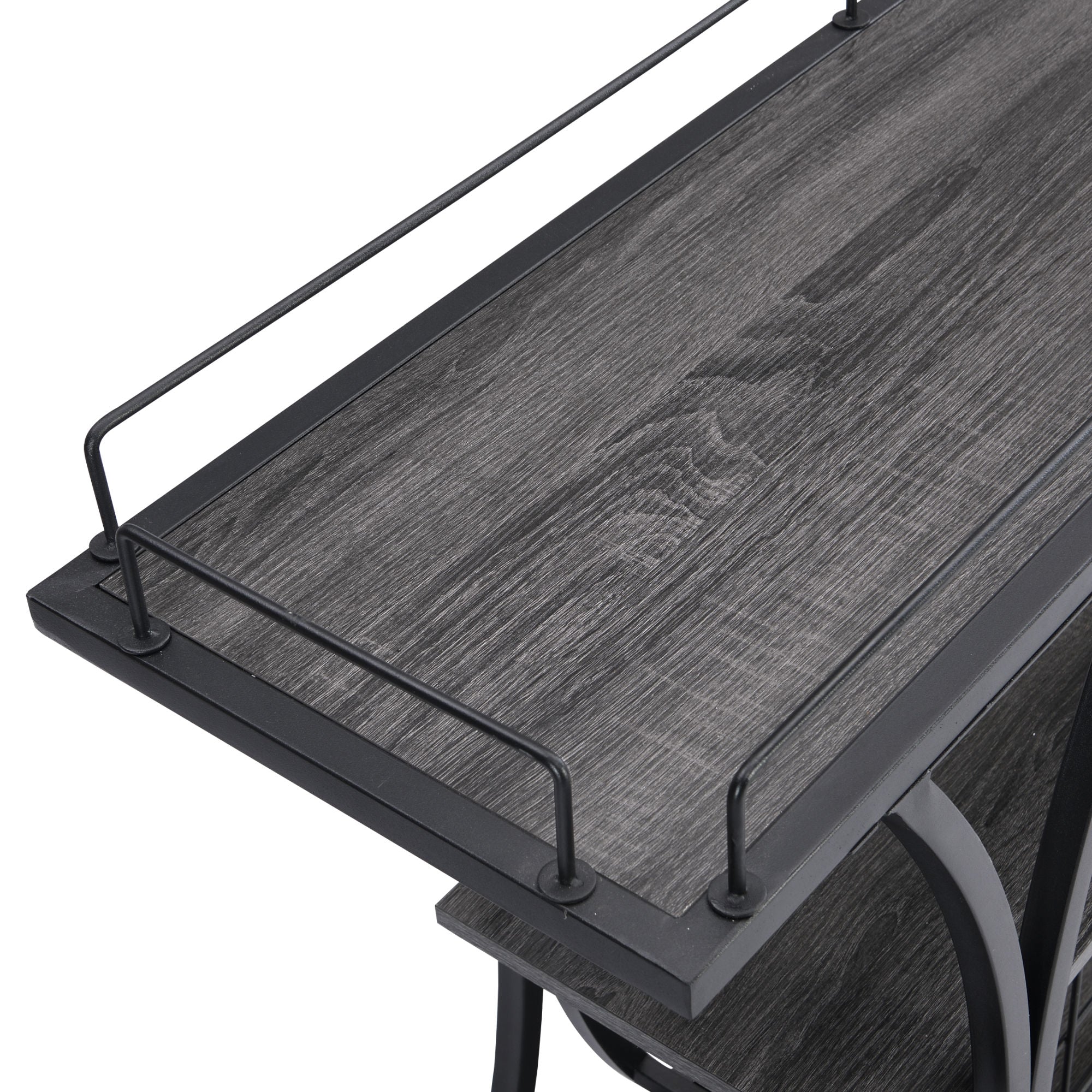 Industrial Bar Cart Kitchen Bar&Serving Cart for Home with Wheels 3 -TDobaDealsexpress.shopIndustrial Bar Cart Kitchen Bar&Serving CartHighlights
1. BOTTLE RACK AND WINE GLASS STORAGE: this bar cart features three levels for storing wine or placing trays,
with 11 bottles and16 wine glass racks.
2. M