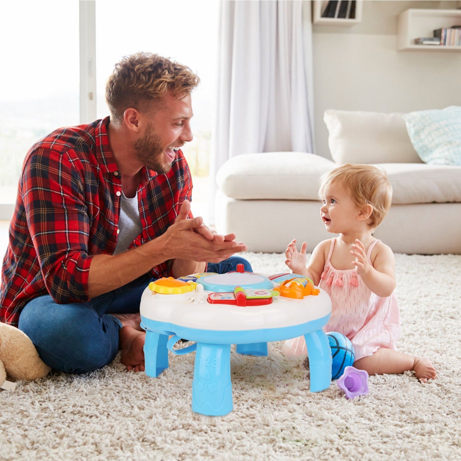 Toddler Musical Learning Table Educational Baby Toys Musical Activity DobaDealsexpress.shopToddler Musical Learning Table Educational Baby Toys Musical Activity Table Learning CenterHighlights
A practical educational toy to improve baby’s music sentiment, hearing development, color recognition and exploring spirit.
Different from other dull musi